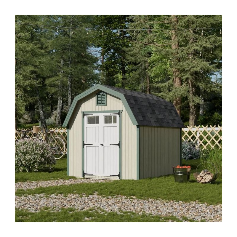 Little Cottage Co. 8x10 Colonial Greenfield Wood Barn Kit - (8x10 GCGS-PC)