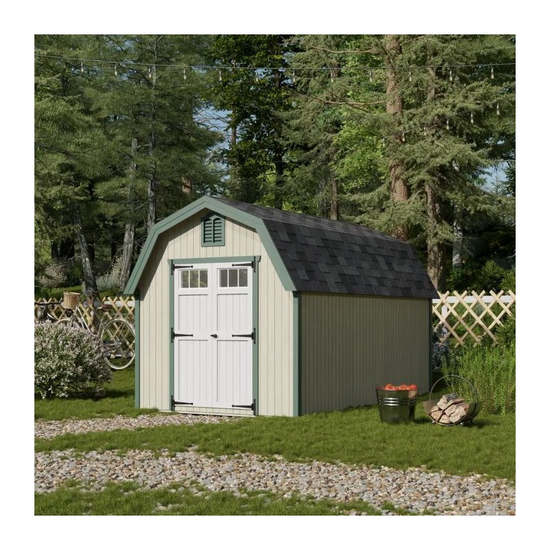 Little Cottage Co. 8x14 Colonial Greenfield Wood Barn Kit - (8x14 GCGS-PC)