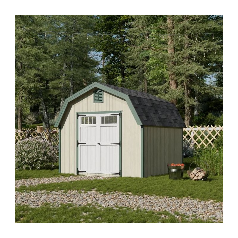 Little Cottage Co. 10x10 Colonial Greenfield Wood Barn Kit - (10x10 GCGS-PC)