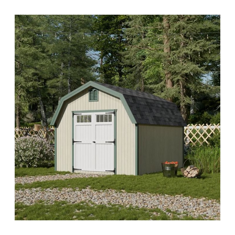 Little Cottage Co. 10x12 Colonial Greenfield Wood Barn Kit - (10x12 GCGS-PC)