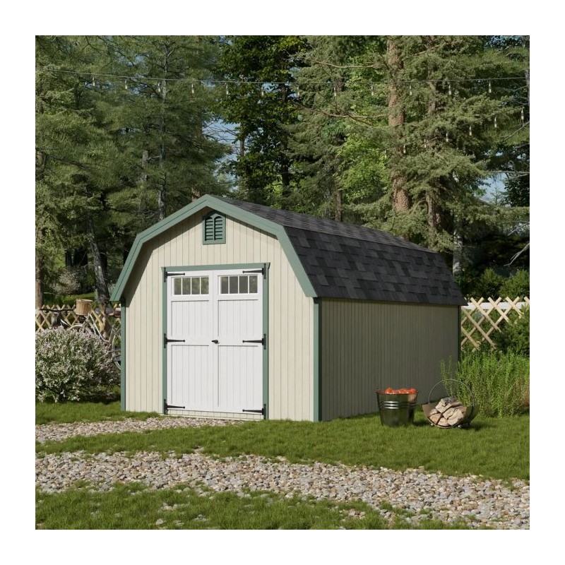 Little Cottage Co. 10x16 Colonial Greenfield Wood Barn Kit - (10x16 GCGS-PC)