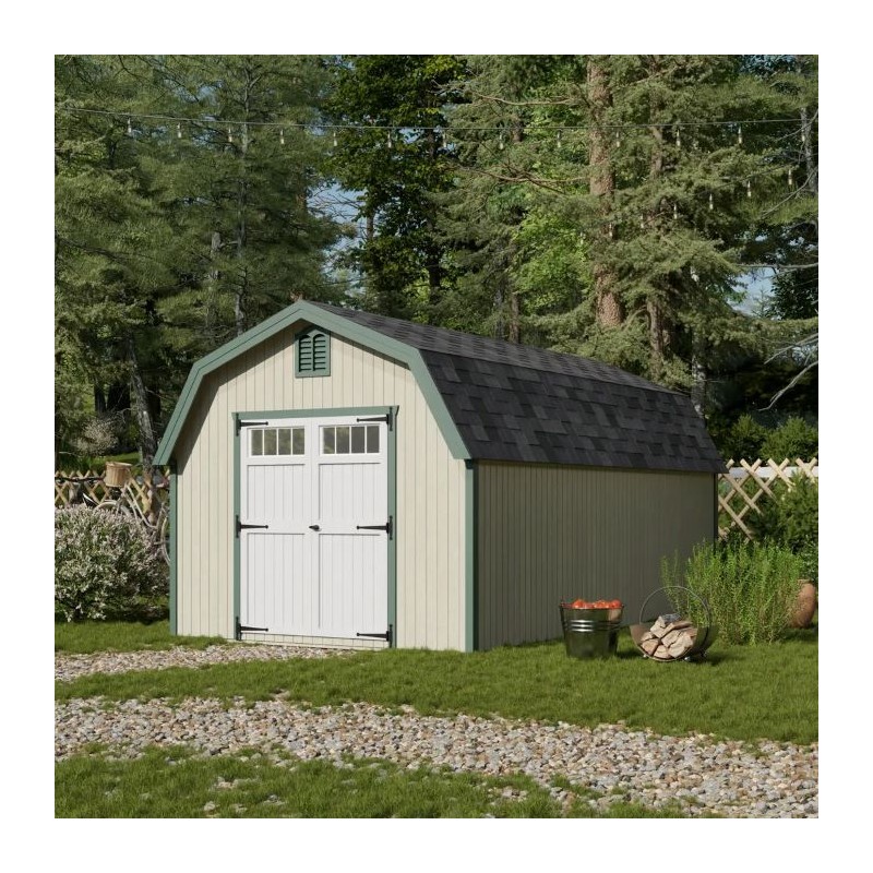 Little Cottage Co. 10x18 Colonial Greenfield Wood Barn Kit - (10x18 GCGS-PC)