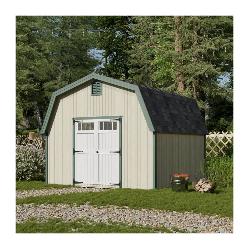 Little Cottage Co. 12x12 Colonial Greenfield Wood Barn Kit - (12x12 GCGS-PC)