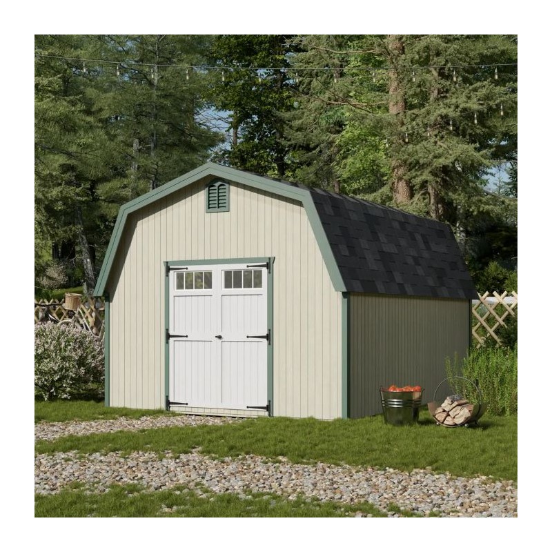 Little Cottage Co. 12x14 Colonial Greenfield Wood Barn Kit - (12x14 GCGS-PC)