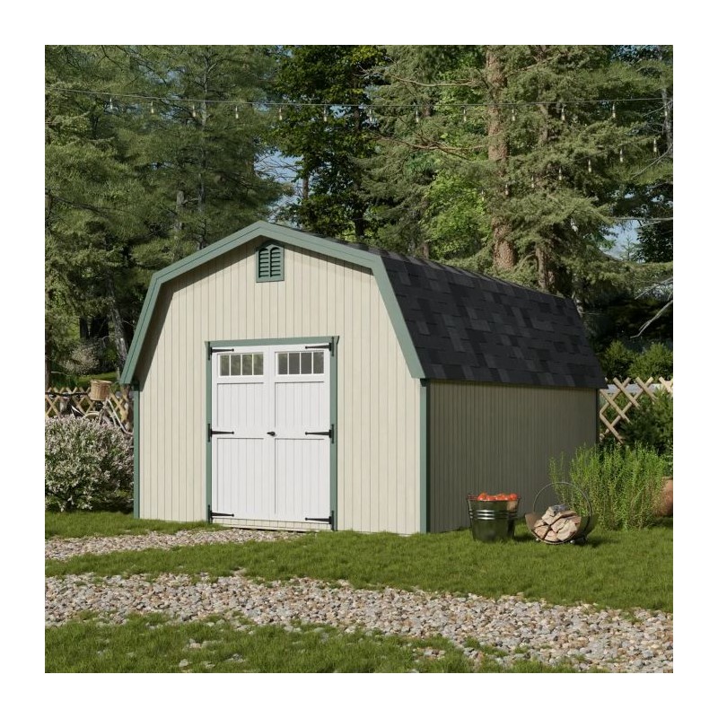 Little Cottage Co. 12x16 Colonial Greenfield Wood Barn Kit - (12x16 GCGS-PC)