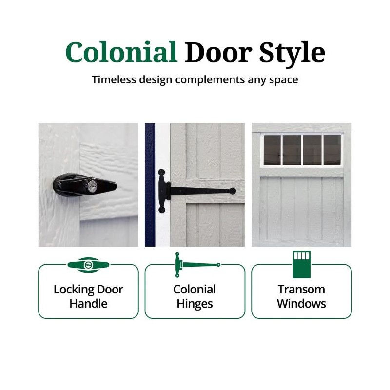 Little Cottage Co. 12x18 Colonial Greenfield Wood Barn Kit - (12x18 GCGS-PC)