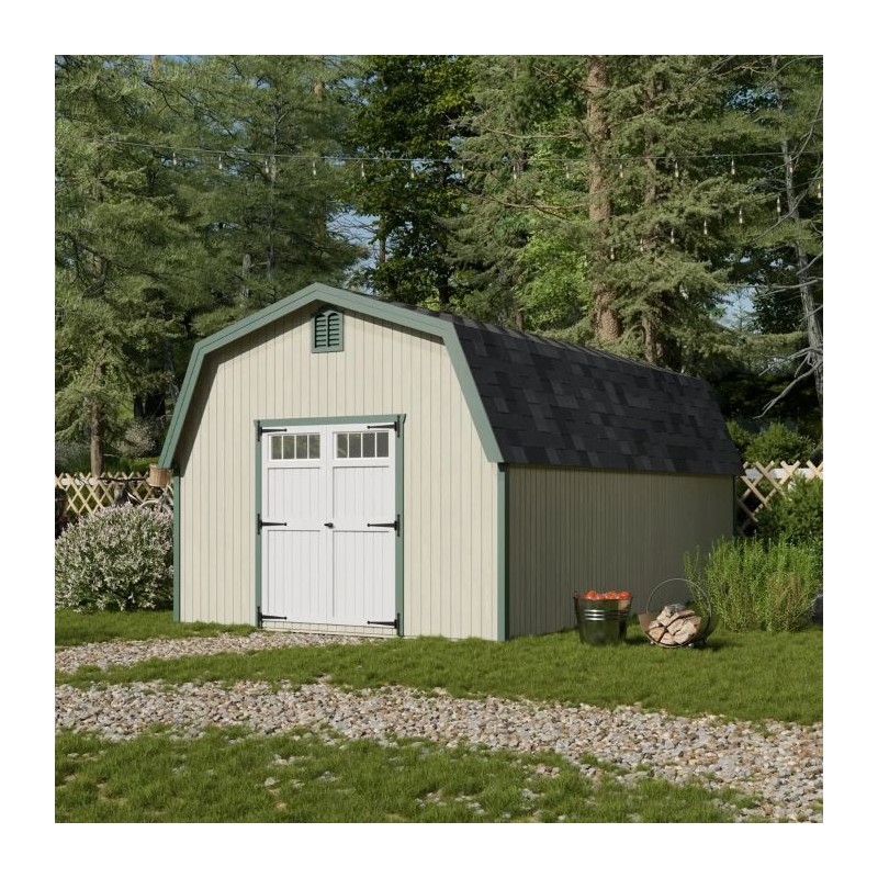 Little Cottage Co. 12x20 Colonial Greenfield Wood Barn Kit - (12x20 GCGS-PC)