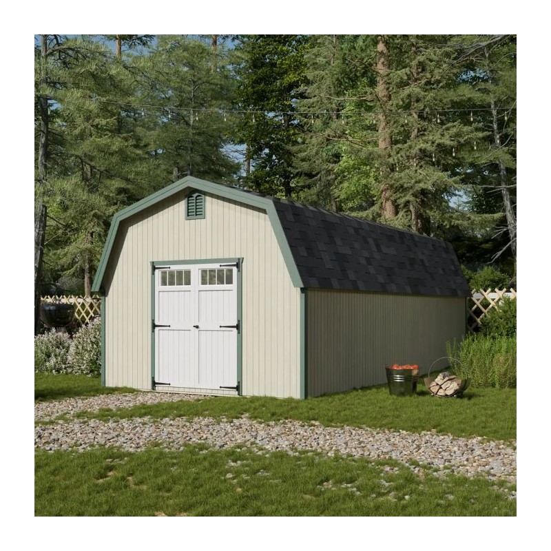 Little Cottage Co. 12x24 Colonial Greenfield Wood Barn Kit - (12x24 GCGS-PC)