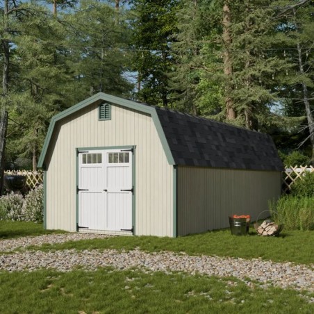 Little Cottage Co. 12x24 Colonial Greenfield Wood Barn Kit - (12x24 GCGS-PC)