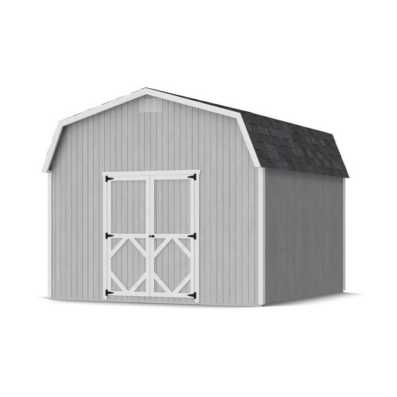 Little Cottage Co. 12x12 Classic Gambrel Barn Wood Shed Kit w/ 6' Sidewalls - (12x12 CGB-6-PC)