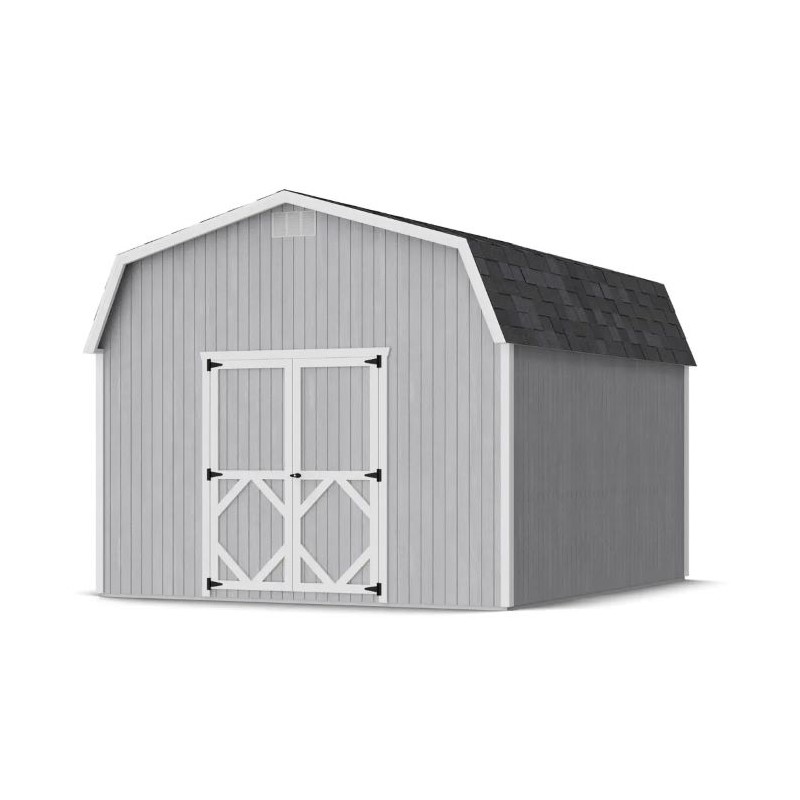 Little Cottage Co. 12x14 Classic Gambrel Barn Wood Shed Kit w/ 6' Sidewalls - (12x14 CGB-6-PC)