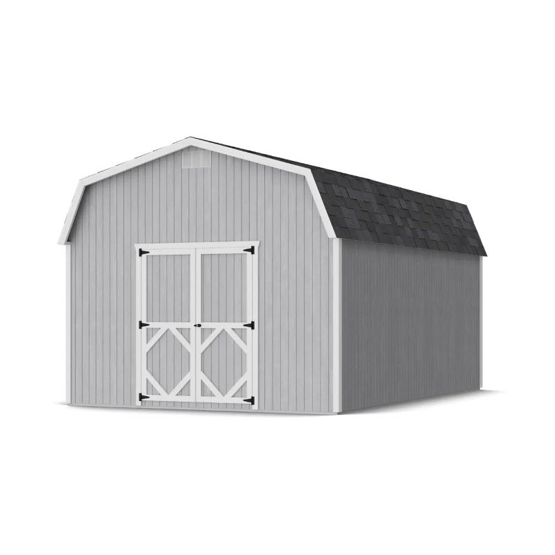Little Cottage Co. 12x18 Classic Gambrel Barn Wood Shed Kit w/ 6' Sidewalls - (12x18 CGB-6-PC)