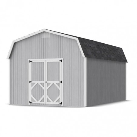 Little Cottage Co. 12x18 Classic Gambrel Barn Wood Shed Kit w/ 6' Sidewalls - (12x18 CGB-6-PC)