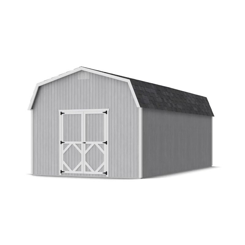 Little Cottage Co. 12x24 Classic Gambrel Barn Wood Shed Kit w/ 6' Sidewalls - (12x24 CGB-6-PC)