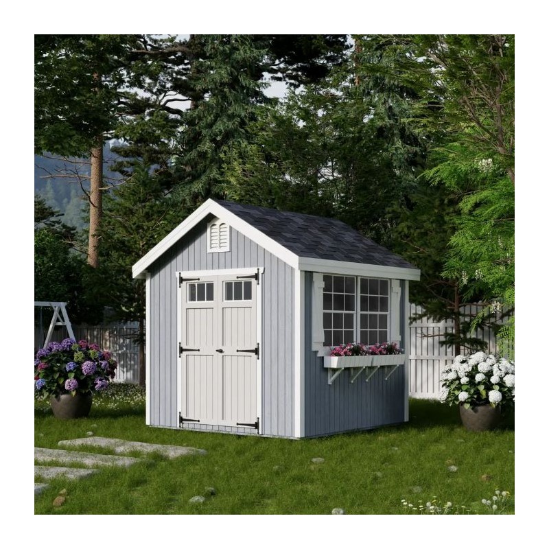 Little Cottage Co. 8x8 Colonial Williamsburg Wood Shed Kit - (8x8 WCGS-PC)