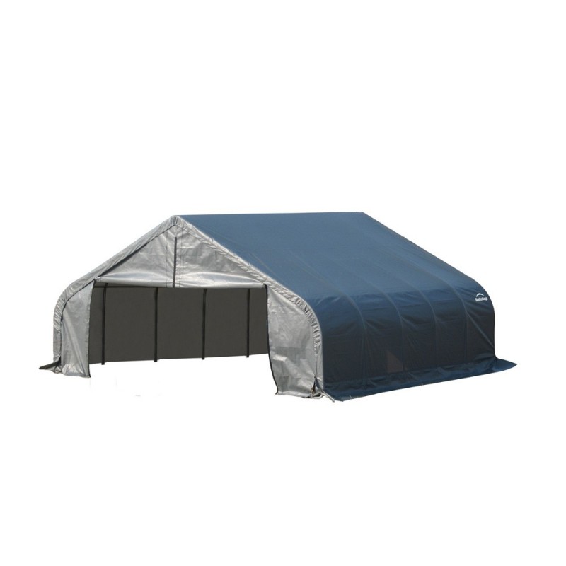 Shelter Logic 18x24x9 Peak Style Shelter, Grey (80001)