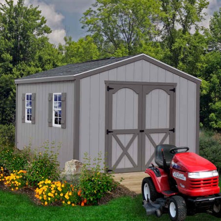 Best Barns Handmade Haven 10x12 Wood Shed Kit w/ Centered Gable Door (HHAVDG12)