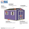 Best Barns Handmade Haven 10x12 Wood Shed Kit w/ Centered Gable Door (HHAVDG12)