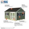 Best Barns Crafter’s Connection 12x16 Pre-Cut Wood Shed Kit w/ Offset Eave Door (CCONDE16O)