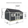 Best Barns Crafter’s Connection 12x16 Pre-Cut Wood Shed Kit w/ Offset Eave Door (CCONDE16O)