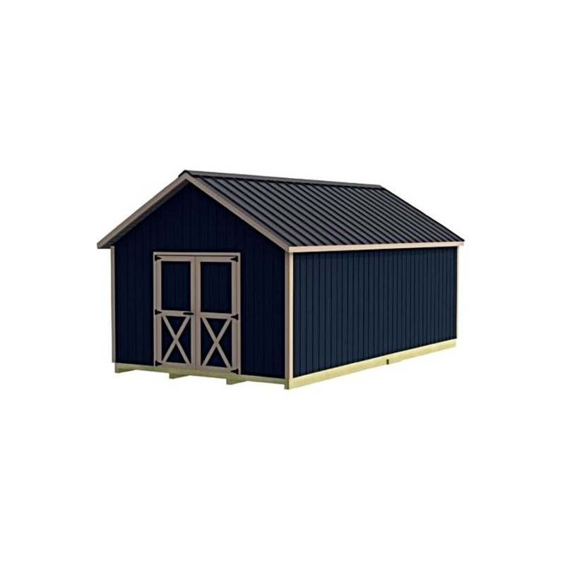 Best Barns Crafter's Connection 12x16 Pre-Cut Wood Shed Kit w/ Centered Gable Door (CCONDG16C)