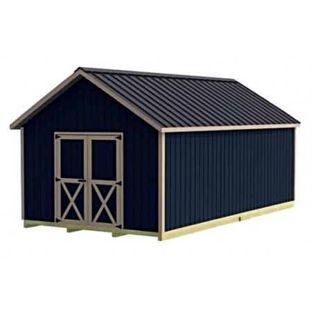 Best Barns Crafter's Connection 12x16 Pre-Cut Wood Shed Kit w/ Centered Gable Door (CCONDG16C)