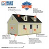 Best Barns Planner's Paradise Elite 12x20 Pre-Cut Wood Shed Kit w/ Sliding Doors & Dormer (PPARSD20DR)