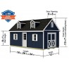 Best Barns Planner's Paradise Elite 12x20 Pre-Cut Wood Shed Kit w/ Sliding Doors & Dormer (PPARSD20DR)