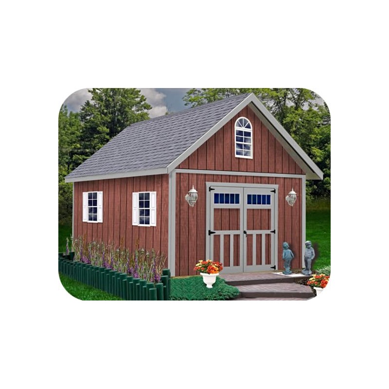 Best Barns Planner’s Paradise 12x20 Pre-Cut Wood Shed Kit w/ Transom Doors – (PPARTD20)
