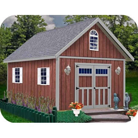 Best Barns Planner’s Paradise 12x20 Pre-Cut Wood Shed Kit w/ Transom Doors – (PPARTD20)