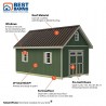 Best Barns Planner’s Paradise 12x20 Pre-Cut Wood Shed Kit w/ Transom Doors – (PPARTD20)