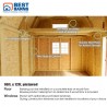 Best Barns Craftsman's Cove Premium 10x12 Wood Barn Kit w/ Doors Centered on Eave - (CCOVDE12)