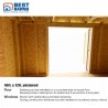 Best Barns Craftsman's Cove Premium 10x12 Wood Barn Kit w/ Doors Centered on Eave - (CCOVDE12)