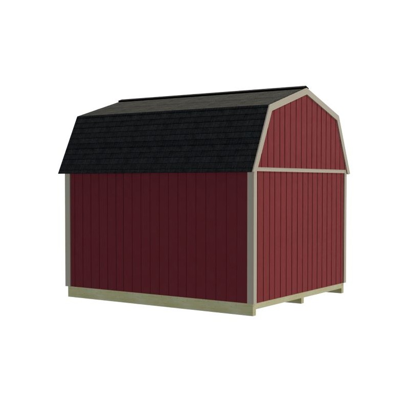 Best Barns Craftsman's Cove Premium 10x12 Wood Barn Kit w/ Doors Centered on Eave - (CCOVDE12)