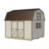 Best Barns Craftsman's Cove Premium 10x12 Wood Barn Kit w/ Doors Centered on Eave - (CCOVDE12)