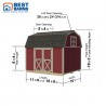 Best Barns Craftsman's Cove Premium 10x12 Wood Barn Kit w/ Doors Centered on Eave - (CCOVDE12)