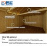 Best Barns Handcrafted Homestead 12x16 Wood Barn Kit w/ Offset Door on Gable & Loft (HHOMDG16OLF)