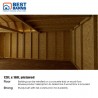 Best Barns Handcrafted Homestead 12x16 Wood Barn Kit w/ Offset Door on Gable & Loft (HHOMDG16OLF)