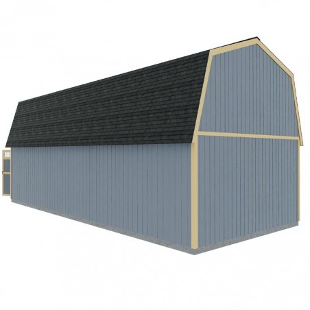 Best Barns Handcrafted Homestead 16x24 XL Wood Barn Kit with Transom Doors - (HHOMTD24)