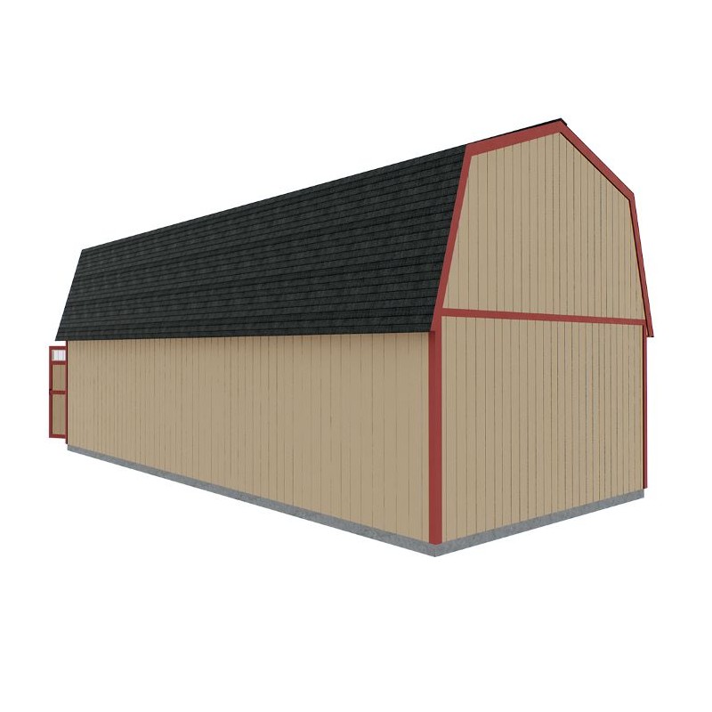 Best Barns Handcrafted Homestead 16x24 XL Wood Barn Kit with Transom Doors - (HHOMTD24)
