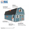 Best Barns Handcrafted Homestead 16x28 XL Wood Barn Kit with Transom Doors - (HHOMTD28)