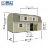 Best Barns Crafted Colossal 16x32 Barndominiums Wood Kit  w/ Transom Doors & Dormer - (CCOLTD32)