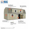 Best Barns Crafted Colossal 16x32 Barndominiums Wood Kit  w/ Transom Doors & Dormer - (CCOLTD32)
