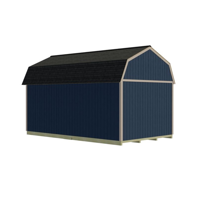 Best Barns Maker's Loft 12x16 Premium Garage Kit w/ Gambrel Roof & Split Loft, No Doors (MLOFND16LF)