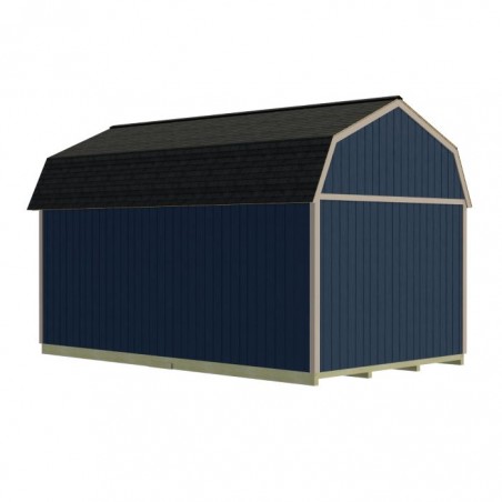 Best Barns Maker's Loft 12x16 Premium Garage Kit w/ Gambrel Roof & Split Loft, No Doors (MLOFND16LF)