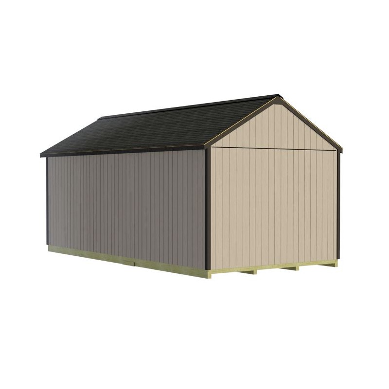 Best Barns Tailored Titan Standard 12x20 Wood Garage Kit w/ 6/12 Pitch Roof, No Doors (TTITND20)