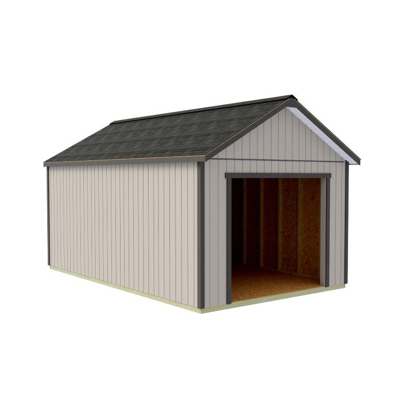 Best Barns Tailored Titan Standard 12x20 Wood Garage Kit w/ 6/12 Pitch Roof, No Doors (TTITND20)