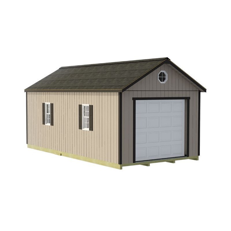 Best Barns Tailored Titan Standard 12x20 Wood Garage Kit w/ 6/12 Pitch Roof, No Doors (TTITND20)