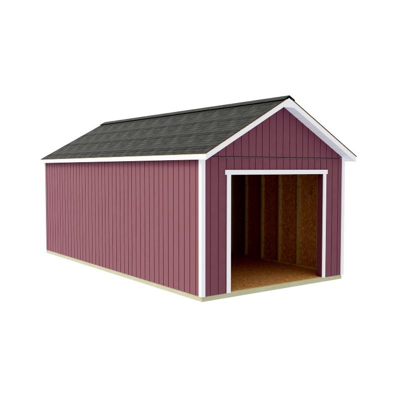 Best Barns Tailored Titan Standard 12x24 Wood Garage Kit w/ 6/12 Pitch Roof, No Doors (TTITND24)