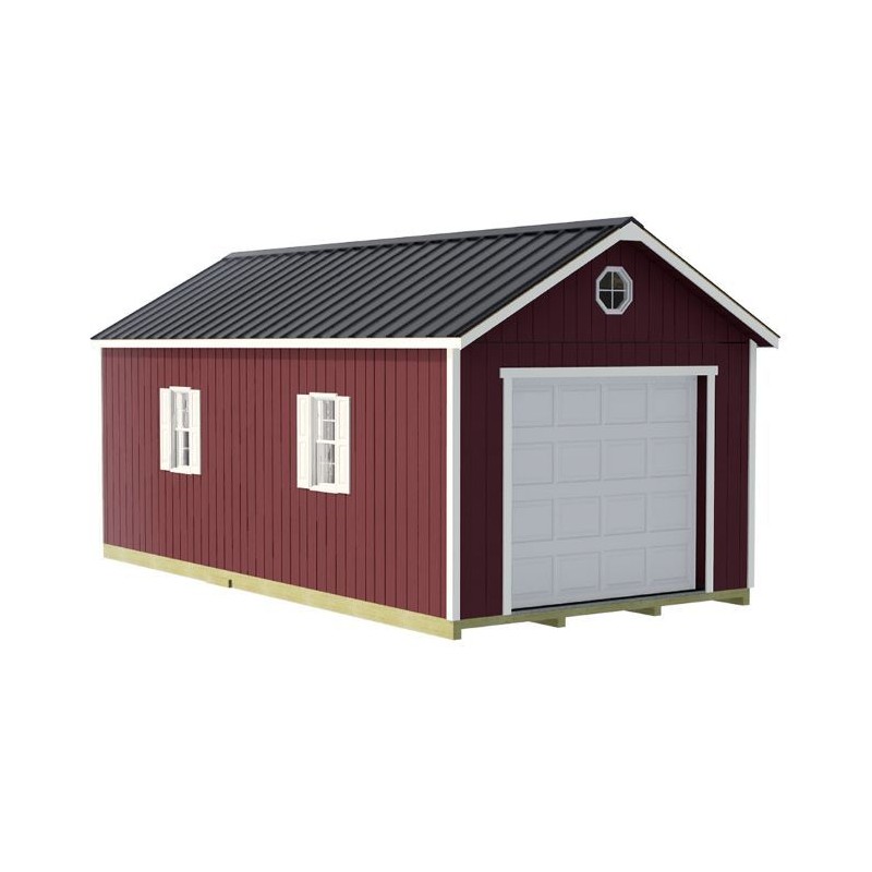 Best Barns Tailored Titan Standard 12x24 Wood Garage Kit w/ 6/12 Pitch Roof, No Doors (TTITND24)